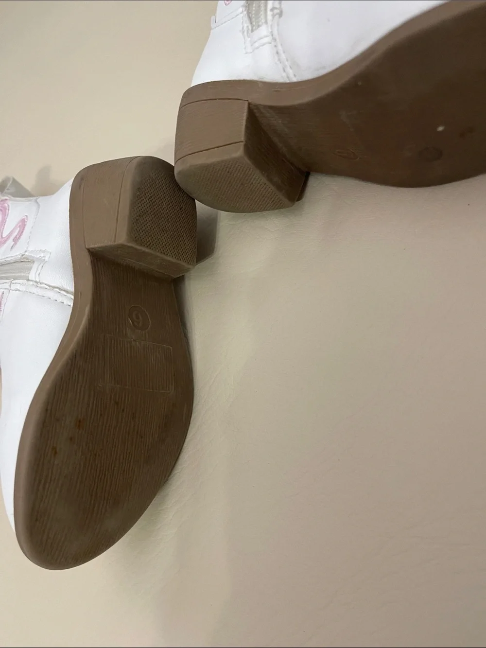 Sperry Black & Pink Kids Duck Boots and white and pink cowgirl boots size 6‎